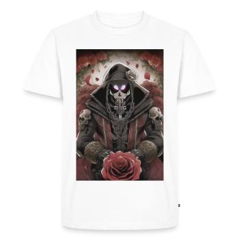Homme crâne - T-shirt Premium bio Homme - blanc - Devant - Nico (187cm)