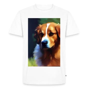 Photo de chien - T-shirt Premium bio Homme - blanc - Devant - Nico (187cm)