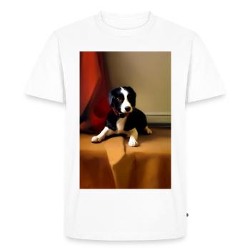 Photo de chien - T-shirt Premium bio Homme - blanc - Devant - Nico (187cm)