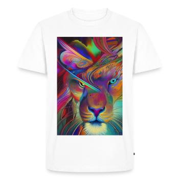 Tête de Lion - T-shirt Premium bio Homme - blanc - Devant - Nico (187cm)