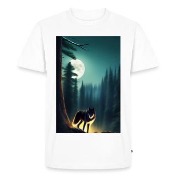Loup et Lune - T-shirt Premium bio Homme - blanc - Devant - Nico (187cm)