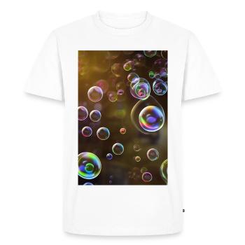 Bubbles - Men's Premium Organic T-Shirt - white - Front - Nico (187cm)