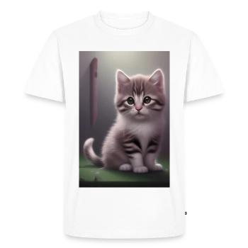 Bébé chat - T-shirt Premium bio Homme - blanc - Devant - Nico (187cm)