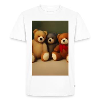 Teddy bear - Men's Premium Organic T-Shirt - white - Front - Nico (187cm)