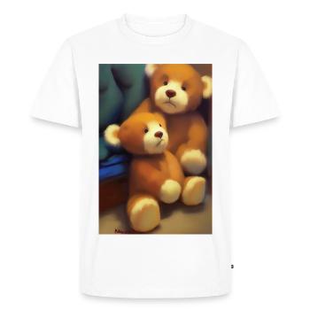 Teddy bear - Men's Premium Organic T-Shirt - white - Front - Nico (187cm)