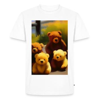 Teddy bear - Men's Premium Organic T-Shirt - white - Front - Nico (187cm)