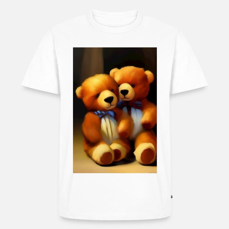 Teddybär - Männer Premium Bio T-Shirt - Weiß