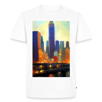 Horizon de la ville de New York - T-shirt Premium bio Homme - blanc - Devant - Nico (187cm)
