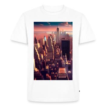 Horizon de la ville de New York - T-shirt Premium bio Homme - blanc - Devant - Nico (187cm)