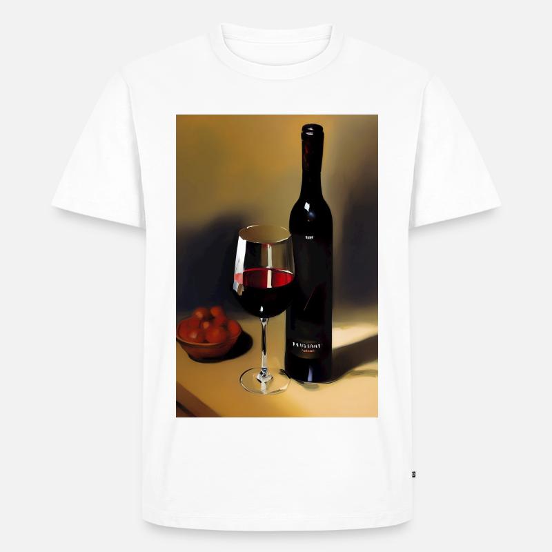 Wein Trinker - Männer Premium Bio T-Shirt - Weiß