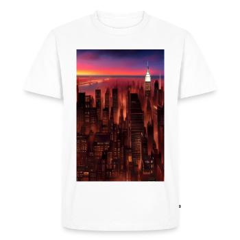 Horizon de la ville de New York - T-shirt Premium bio Homme - blanc - Devant - Nico (187cm)
