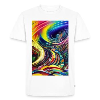 Art abstrait - T-shirt Premium bio Homme - blanc - Devant - Nico (187cm)
