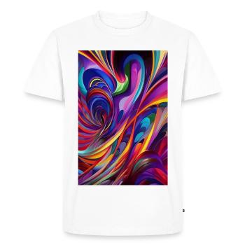 Art abstrait - T-shirt Premium bio Homme - blanc - Devant - Nico (187cm)