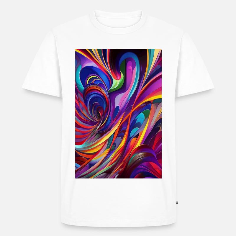 Abstrakte Kunst - Männer Premium Bio T-Shirt - Weiß