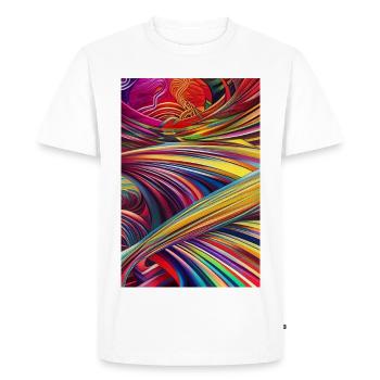 Art abstrait - T-shirt Premium bio Homme - blanc - Devant - Nico (187cm)