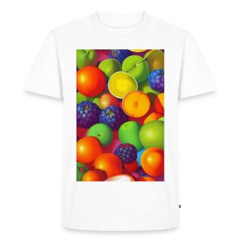 Fruit - T-shirt Premium bio Homme - blanc - Devant - Nico (187cm)
