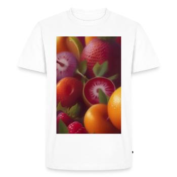 Fruit - T-shirt Premium bio Homme - blanc - Devant - Nico (187cm)