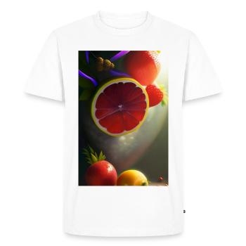 Fruit - Men's Premium Organic T-Shirt - white - Front - Nico (187cm)
