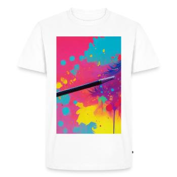 Art abstrait - T-shirt Premium bio Homme - blanc - Devant - Nico (187cm)