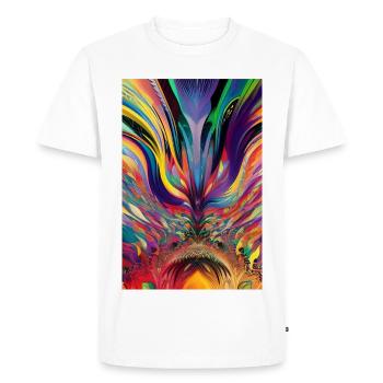 Art abstrait - T-shirt Premium bio Homme - blanc - Devant - Nico (187cm)