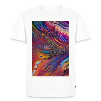 Art abstrait - T-shirt Premium bio Homme - blanc - Devant - Nico (187cm)