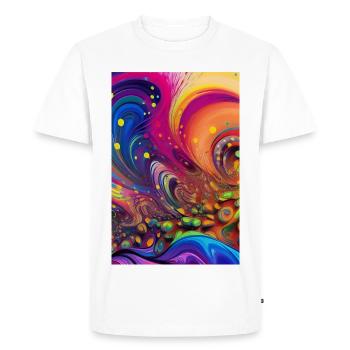 Art abstrait - T-shirt Premium bio Homme - blanc - Devant - Nico (187cm)