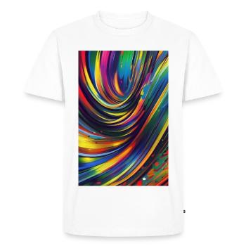 Art abstrait - T-shirt Premium bio Homme - blanc - Devant - Nico (187cm)
