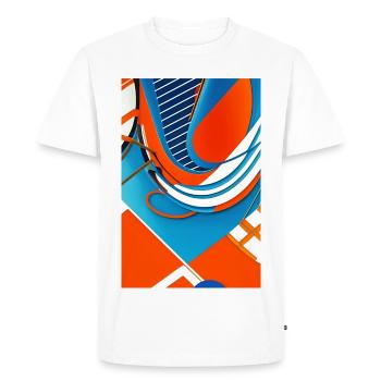 Art abstrait - T-shirt Premium bio Homme - blanc - Devant - Nico (187cm)