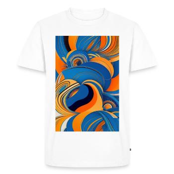 Art abstrait - T-shirt Premium bio Homme - blanc - Devant - Nico (187cm)