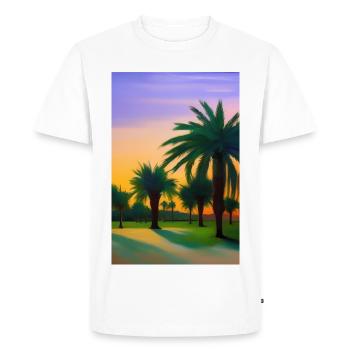 Désert d’Arabie - T-shirt Premium bio Homme - blanc - Devant - Nico (187cm)