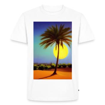 Désert d’Arabie - T-shirt Premium bio Homme - blanc - Devant - Nico (187cm)