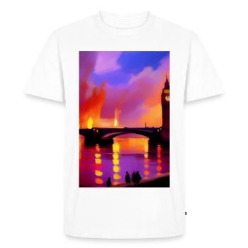 Bridges in London - Men's Premium Organic T-Shirt - white - Front - Nico (187cm)