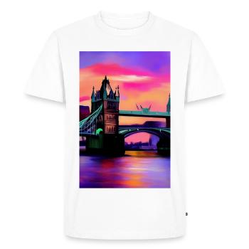 Bridges in London - Men's Premium Organic T-Shirt - white - Front - Nico (187cm)