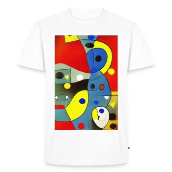 Art abstrait - T-shirt Premium bio Homme - blanc - Devant - Nico (187cm)