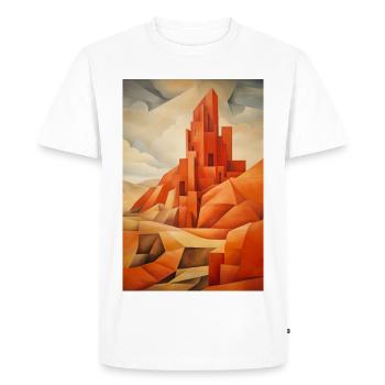 Paysage de Désert, village du désert - T-shirt Premium bio Homme - blanc - Devant - Nico (187cm)