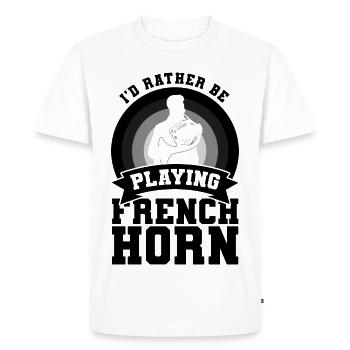 Sort de cor français - T-shirt Premium bio Homme - blanc - Devant - Nico (187cm)