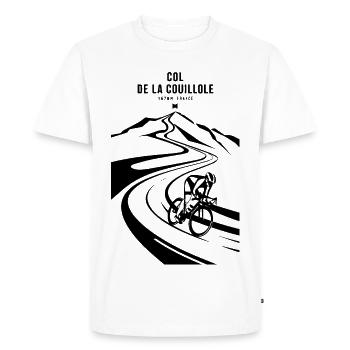 Ascent to Col de la Couillole de Cyclisme - Men's Premium Organic T-Shirt - white - Front - Nico (187cm)
