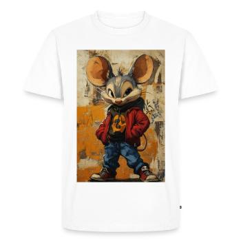 Graffiti advice in street look - Men's Premium Organic T-Shirt - white - Front - Nico (187cm)