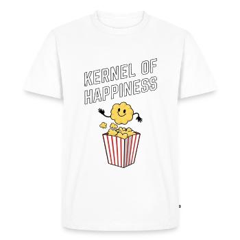 Kernel of Happiness - Men's Premium Organic T-Shirt - white - Front - Nico (187cm)