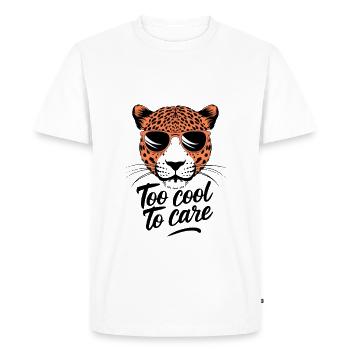 Léopard - Trop froid pour s’en soucier - T-shirt Premium bio Homme - blanc - Devant - Nico (187cm)