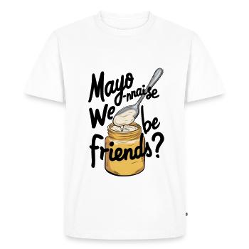 Mayo-nnaise on est amis ? - T-shirt Premium bio Homme - blanc - Devant - Nico (187cm)
