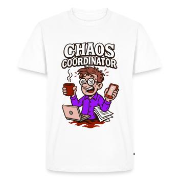 Chaos under control – somehow. - Men's Premium Organic T-Shirt - white - Front - Nico (187cm)