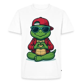 Heart Turtle - Men's Premium Organic T-Shirt - white - Front - Nico (187cm)