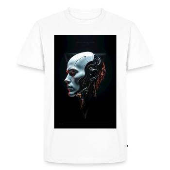MAD-MND: Machine - Men's Premium Organic T-Shirt - white - Front - Nico (187cm)