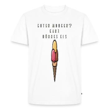 guten morgen? ganz dünnes eis - Men's Premium Organic T-Shirt - white - Front - Nico (187cm)