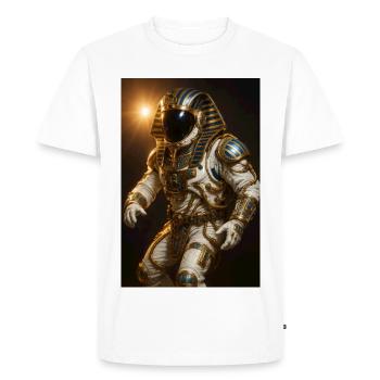 Astronaut in Ancient Egyptian Futuristic Gear - Men's Premium Organic T-Shirt - white - Front - Nico (187cm)