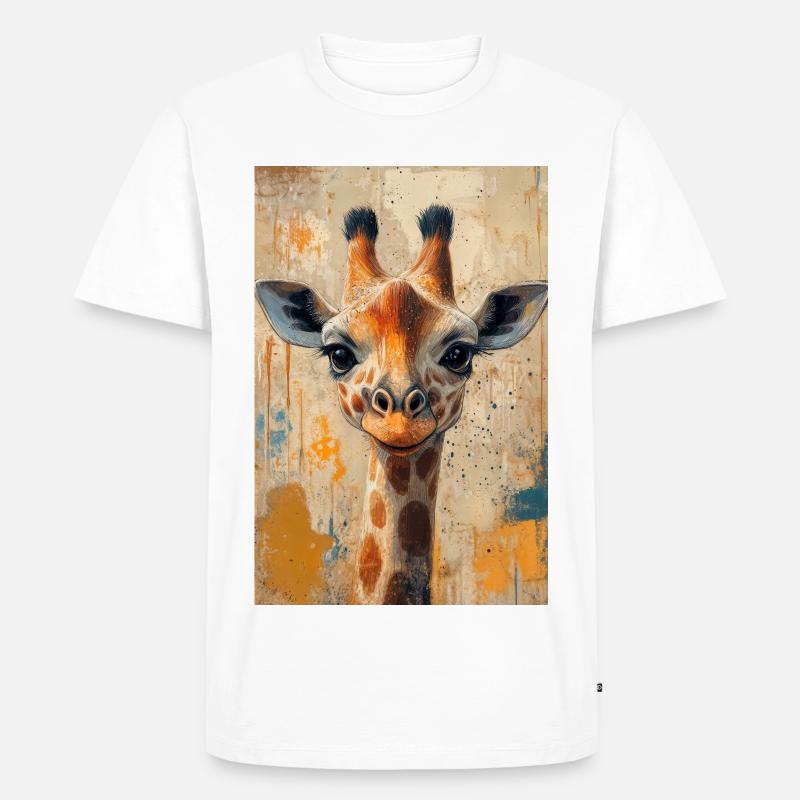 Illustration einer Giraffe - Männer Premium Bio T-Shirt - Weiß