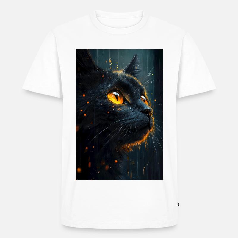 Illustration einer Katze - Männer Premium Bio T-Shirt - Weiß