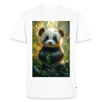 Illustration of a panda - Men's Premium Organic T-Shirt - white - Front - Nico (187cm)