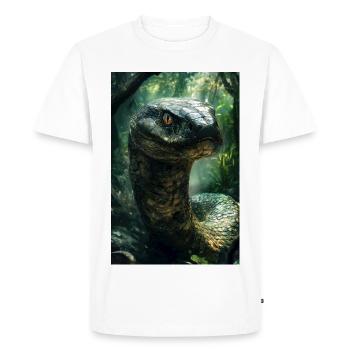 Illustration of a snake - Men's Premium Organic T-Shirt - white - Front - Nico (187cm)